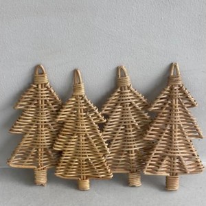Ornement suspendu en forme de voiture en rotin fait main, style rustique, décoration de Noël, artisanat tissé naturel - Product Image 6