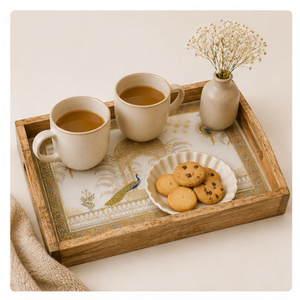 Bandeja de Madera Pulida Natural en Forma Clásica, Hecha a Mano, Duradera, para Exhibición de Alimentos, Juegos de Té o Cestas de Regalo por Apex Align - Product Image 6