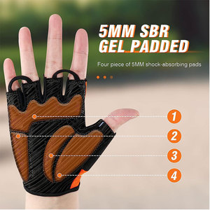 Anti Slip Padded Bicycle Gloves for Men Women Mountain Road <b>Bike</b> Custom <b>Bike</b> Gloves Half <b>Finger</b> Cycling Gloves - Product Image 3