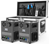 U`King 2 PCS avec Flight Case, Machine à Étincelles Froides 800W, Télécommande DMX, Fontaine à Étincelles pour Mariage, Fête, Scène