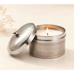 Wholesale Custom Logo Metal Stainless Steel <b>Candle</b> Jar Scented Soy Wax Metal Jar <b>Candle</b> with Lid Eco-Friendly Travel Sized - Product Image 6