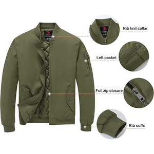 Blouson Bomber en Toile pour Homme, Design Personnalisé, Mode Hiver, Doublure de Qualité Supérieure, Chaud, Matelassé, Imperméable, Respirant, Poches Fonctionnelles - Product Image 4