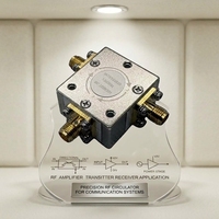 Circulateur RF coaxial 1,3 GHz, faible perte d'insertion de 0,3 dB, isolation élevée de 23 dB, pour générateur de signal et amplificateur de puissance