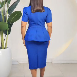 SE12050 Nouveauté – Costume élégant grande taille pour femme, style africain, col à revers, pour l'été 2026 – Collection transfrontalière Europe et Amérique - Product Image 2