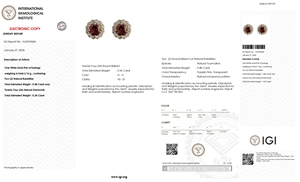 Natural 1.5mm Pave Set White Diamond Push <b>Back</b> <b>Earrings</b> with Pink Tourmaline Gemstone Stud <b>Earrings</b> in 14k Fine Gold Jewelry - Product Image 6