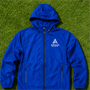 Chaqueta Deportiva Ligera con Capucha y Cuello Alto para Hombre, Cortavientos, con Cierre y Logotipo, Ropa Deportiva - Product Image 3