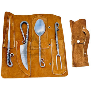 En stock, vente flash, ensemble de couverts forgés à la main, fabrication professionnelle, best-seller, utilisation durable en camping, acier au carbone de haute qualité - Product Image 1