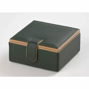 Boîte de rangement pour bijoux minimaliste moderne, petite, portable, en cuir PU, organiseur pour femmes, boîte de rangement pour bagues, colliers, étui de voyage - Product Image 2