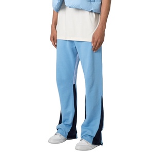 กางเกงวอร์มขายาวสำหรับผู้ชายแบบตามสั่งสไตล์สตรีทแวร์กางเกงระบายความร้อนแบบผ่าสีตัดกันระบายอากาศได้สำหรับใส่ใน2025 - Product Image 2