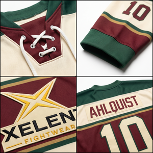 Uniforme Deportivo Personalizado OEM para Hombre, Camiseta de Entrenamiento con Encaje, Diseño Sublimado para Hockey sobre Hielo, Tipo de Patrón con Número - Product Image 4