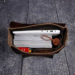 Tech-Ready <b>Waterproof</b> Leather <b>Backpack</b> Anti-Theft Vintage Laptop Rucksack Genuine Leather Case LBP-0341 - Product Image 6