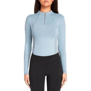 Chemise de compression équestre unisexe haut de gamme, décontractée, unie, à manches longues, pour l'entraînement, en Spandex/Polyester, respirante, extensible dans les 4 sens - Product Image 4