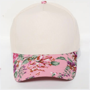 Nouvelles casquettes 5 panneaux vierges de haute qualité en coton sergé lavé, respirantes, légères, unies, avec boucle métallique réglable, pour l'extérieur - Product Image 1