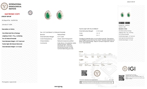 Ready to Ship Natural 5x3mm Oval Cut Zambian <b>Emerald</b> & Diamond <b>Stud</b> Earrings in 14k Solid White Gold Wedding Earrings Gift - Product Image 6