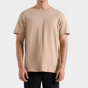 เสื้อยืดคอตตอนผสมโพลีเอสเตอร์สำหรับผู้ชาย เสื้อยืดคุณภาพสูงแบบสั่งทำพิเศษ ทรงปกติ แขนเสื้อหลวม เนื้อผ้าใส่สบายสำหรับผู้ชาย - Product Image 1