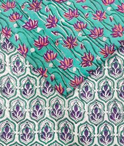 Tissu imprimé au bloc Jaipur Sanganeri, coton fait main, respirant, écologique, pour chemises, robes et sacs pour filles et garçons - Product Image 4