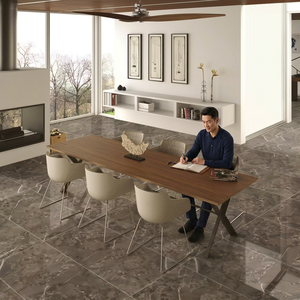 Azulejos de Porcelana Pulida Brillante Color Marrón Venecia de 600x1200mm, Aspecto Mármol, 8.5mm, Modernos, Resistentes al Fuego, para Baño y Exteriores - Product Image 5