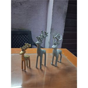 Figurine de renne en métal minimaliste moderne, sculpture de table, ornement animal abstrait, décoration intérieure, vente en gros, décoration de Noël - Product Image 1