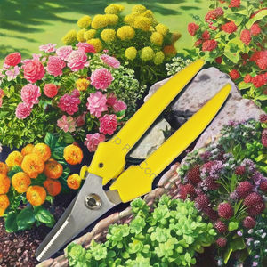 Tijeras de Jardín Ligeras de 7.5 Pulgadas, Acero Inoxidable Antioxidante con Recubrimiento Negro para Cortar Flores y Rosas - Product Image 4