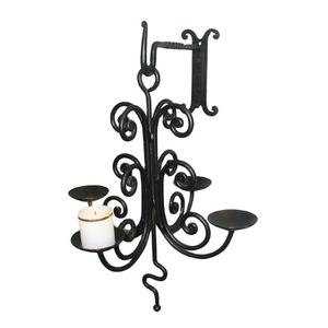 Iluminación Decoración Candelabro Hogar Hotel Boda Evento Portavelas usado Acabado oxidado Portavelas Montado en la pared - Product Image 1