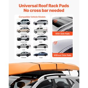 Cuscinetti Morbidi per Portapacchi Auto 15,5 Pollici Universali Capacità di Carico 176 LBS Portabagagli Portakayak Portatile - Product Image 2