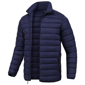 Men's <b>White</b> Hooded Stand Collar Puffer <b>Jacket</b> Zipper Closure <b>Waterproof</b> Windproof Reversible Casual Winter Slim Fit Polyester - Product Image 5