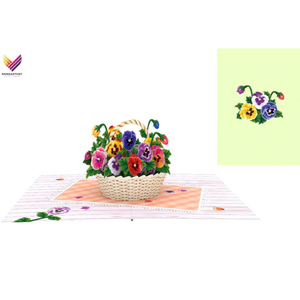 กล่องดอกไม้ขนาดเล็ก การ์ดป๊อปอัพ 3 มิติ พร้อมซองจดหมาย สำหรับเป็นของขวัญ การ์ดอวยพรทำมือ งานฝีมือกระดาษ การ์ดอวยพร 3 มิติ สำหรับตกแต่ง - Product Image 3