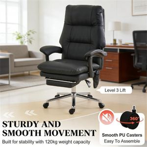 Sedia da Ufficio e Computer con Schienale Alto, Sedia Massaggiante Nera - Product Image 2