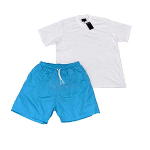 Conjunto Deportivo de Verano para Hombre, 2 Piezas, 100% Algodón, Camiseta de Manga Corta y Pantalones Cortos, Estilo Urbano, Casual y Elegante, Venta al Por Mayor - Product Image 1