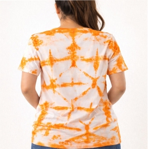 T-shirt femme personnalisé en coton imprimé tie-dye, élégant, luxueux, personnalisable, de haute qualité, séchage rapide - Product Image 2