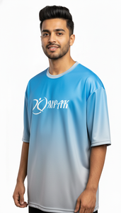 Camiseta Moderna de Gran Tamaño con Sublimación para Hombre, Estilo Urbano, Corte Regular, Cómoda, Transpirable, Poliéster/Algodón - Product Image 5