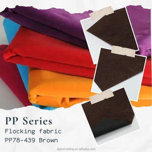 Tela de flocado Pigpell con reverso de rayón tejido de 54" x 70Y para embalaje de joyería PP78-439 Marrón - Product Image 2