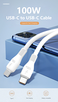 Kabel pengisian daya Cepat PD 100W TPE-kabel Data USB terlaris untuk ponsel | Model D86C