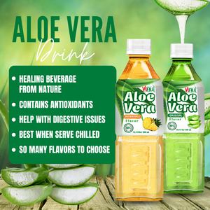 VINUT 500ml Original Aloe Vera Juice Drink, Free Sample, Private Label, OEM ODM Vietnam Factory - Product Image 2