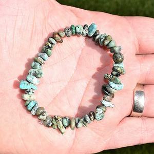 High Quality Chip <b>Bracelet</b> Natural African Turquoise Chip <b>Bracelet</b> Crystal Stone Chip Gemstone Women <b>Bracelet</b> Wholesaler - Product Image 3