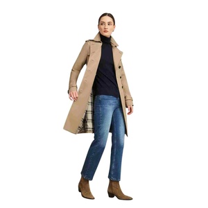 Gabardina de Mujer Casual con Forro de Poliéster Bordado para Otoño 2026, Nuevo Modelo con Cuello Vuelto y Doble Abotonadura Abierta - Product Image 4