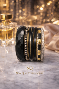 Luxury Resin Metal <b>Bangles</b> <b>Set</b> for Women Handmade Designer Ethnic Bracelet <b>Set</b> Traditional Indian Wedding Jewelry - Product Image 5