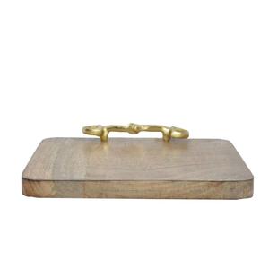 Plateau de service carré en bois de qualité supérieure, design mors de cheval, plateaux décoratifs de luxe, utilisation commerciale, plateau de luxe, fournitures hôtelières - Product Image 3
