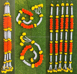 Guirlande de souci artificielle écologique pour la décoration de fête de pendaison de crémaillère de bureau à domicile pour la pendaison de porte Diwali mariages noël - Product Image 1