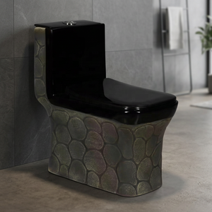 WC monobloc en céramique chinoise, style décoratif indien, à siphon en S, en promotion - Product Image 5