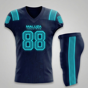 Maillots de football américain d'été personnalisés en sublimation pour la vente en gros, avec empiècements en maille respirante, coutures renforcées, séchage rapide - Product Image 1
