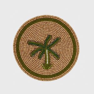 Fancy Seed Beads Dining Placemats With Unique Embroidery Design Creative Beaded Embroidery <b>Table</b> <b>Mats</b> For Stylish Home Decor - Product Image 2