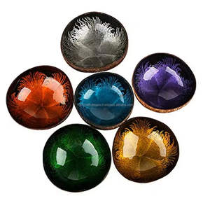 Elegant Lacquer Colorful Coconut Bowl Wholesale Ideal for Creating Unique Gift Sets and Sustainable Designs From Vietnam - Product Image 2