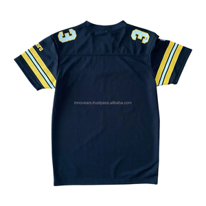 2025 nueva llegada camiseta de fútbol americano para hombre Camiseta de secado rápido verano Boxy Fit malla personalizada recortada Jersey con mangas cortas - Product Image 6