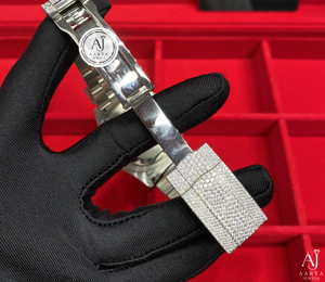 Reloj de Lujo Mecánico de Acero Inoxidable con Diamantes y Moissanita para Mujer - Product Image 6