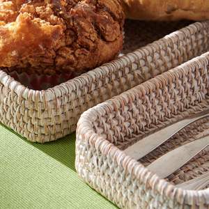 Ensemble de 3 plateaux de service décoratifs en rotin de haute qualité, faits à la main, écologiques, plateau alimentaire, couleur personnalisée, finition polie - Product Image 5