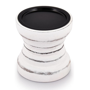 Ensemble de 2 porte-bougies en bois rustique, support rond pour bougies, bougeoir en bois naturel, décoration de table, décoration de la maison - Product Image 1
