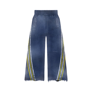 STITCHMODE Custom for Acid Wash Zip Distressed Baggy <b>Tracksuit</b> French Terry Flared Sweatpants Hoodie Joggers Men's - Product Image 3