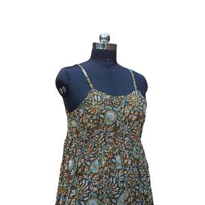 Robe sans manches élégante la plus vendue, 100 % coton pur, pour femmes, idéale pour les fêtes à la plage ou les tenues de soirée, disponible en gros - Product Image 3