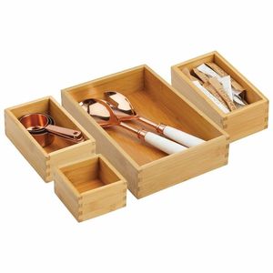 Eco Friendly Bamboo <b>Drawer</b> Dividers Kitchen Organizer St Space Saving Modern Home Kitchen Cabinet Insert <b>Drawer</b> <b>Storage</b> Solution - Product Image 1